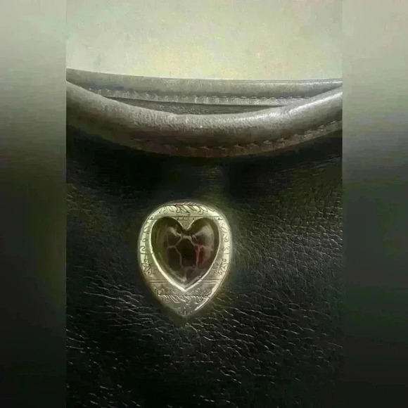 Vintage Brighton brown leather hobo bag with silver hardware great condition - Picture 2 of 11